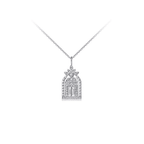 Eternal Arch Diamond Pendant White Gold Necklace
