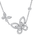 Grace Diamond Butterfly White Gold Necklace