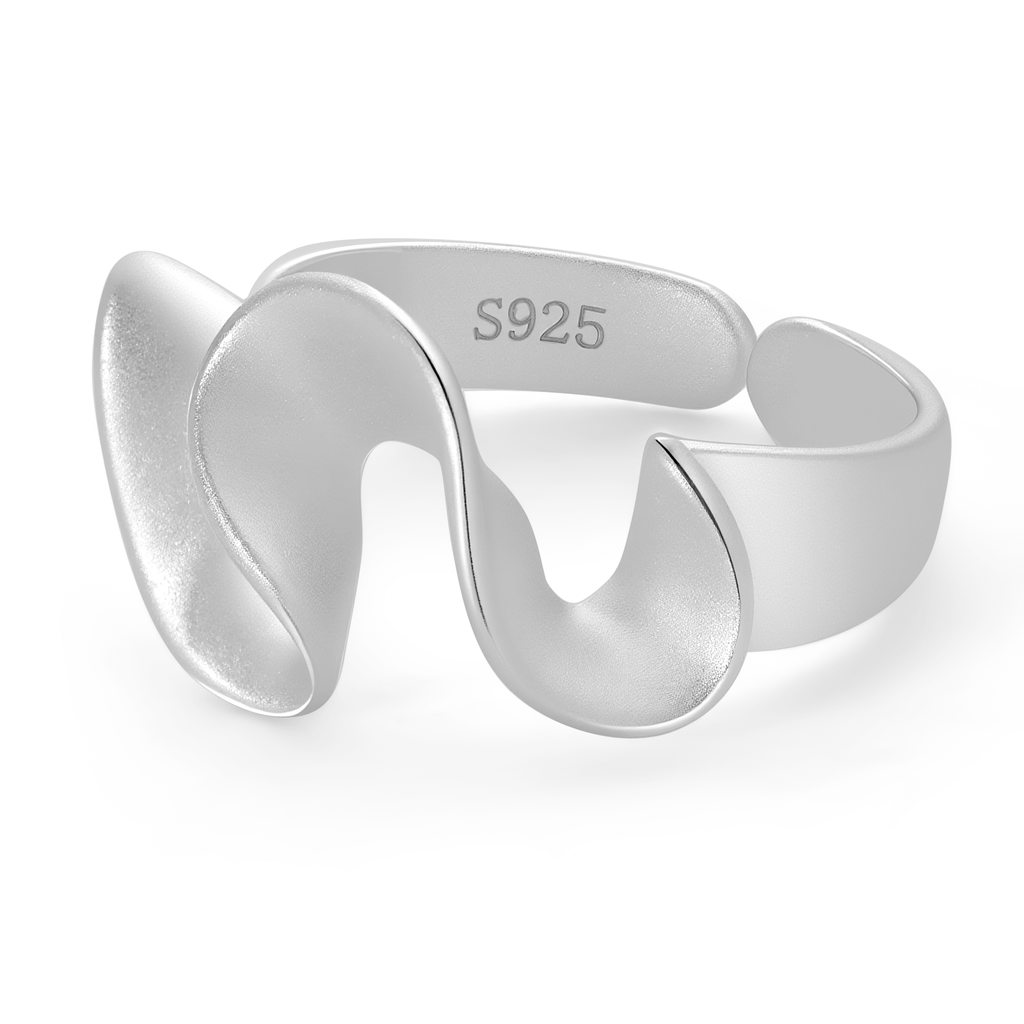 Tideform Silver Ring