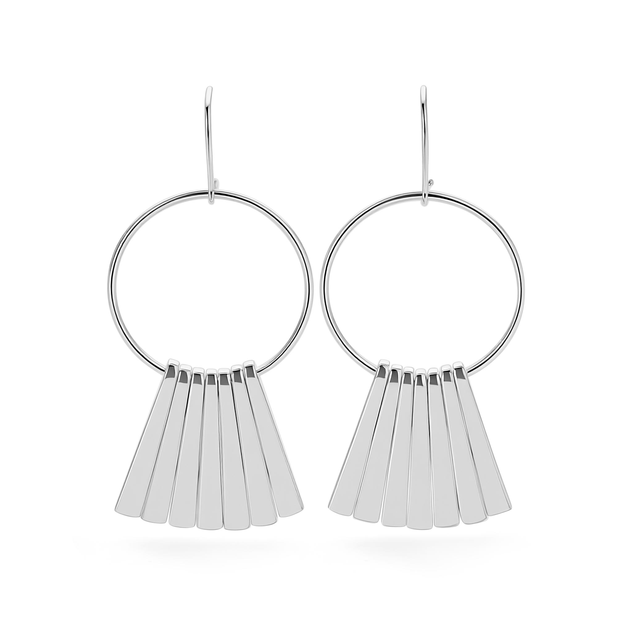 Linea French Hooks Silver Earrings