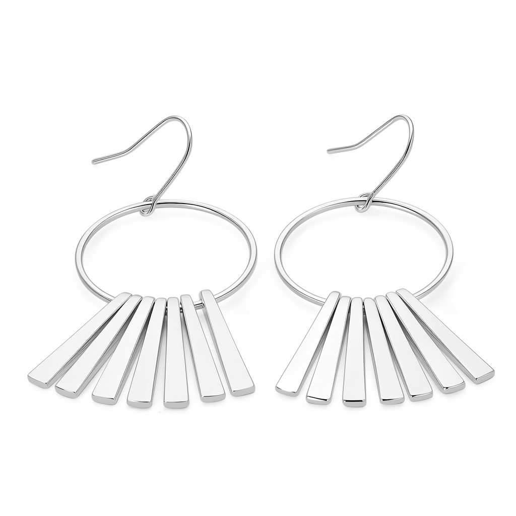 Linea French Hooks Silver Earrings