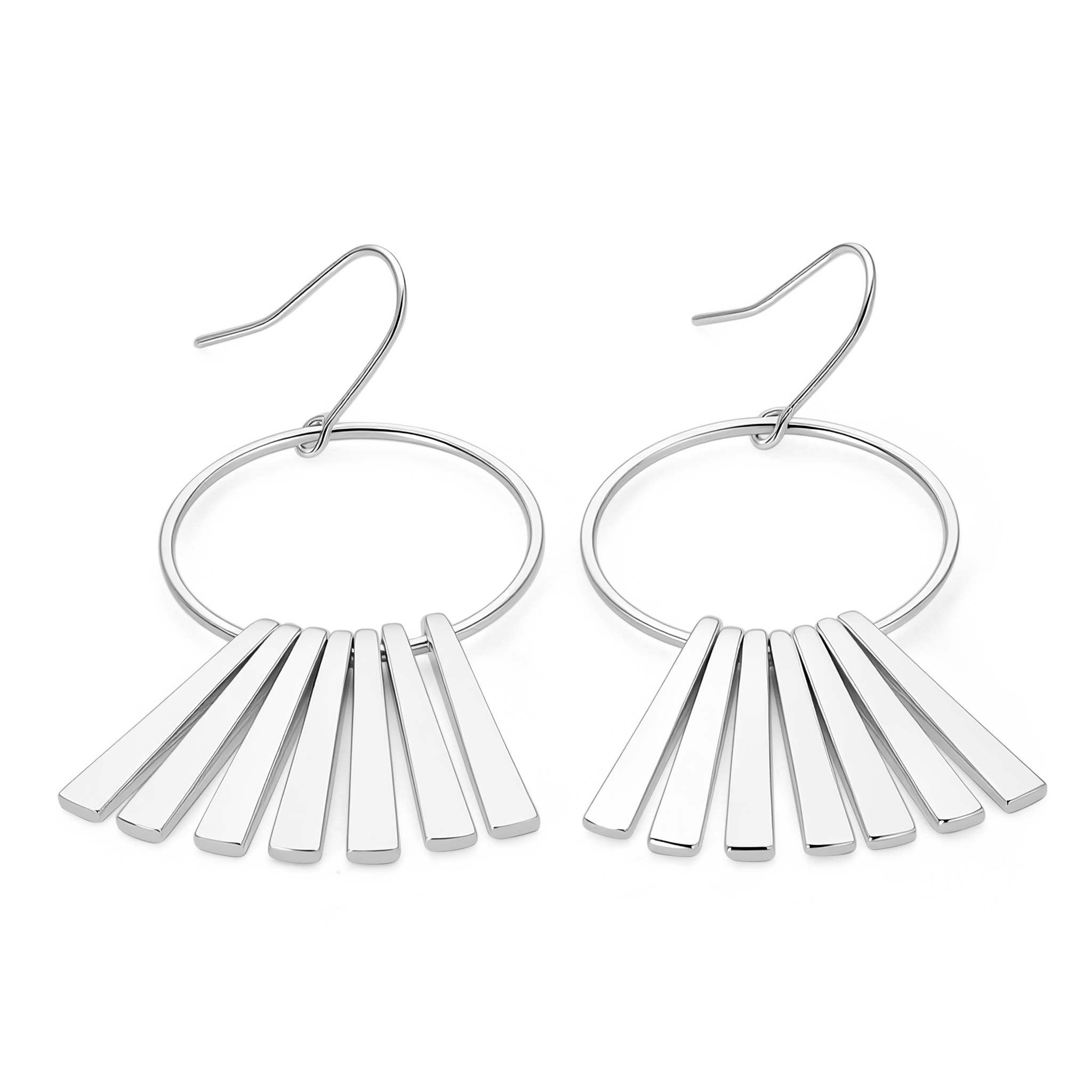Linea French Hooks Silver Earrings