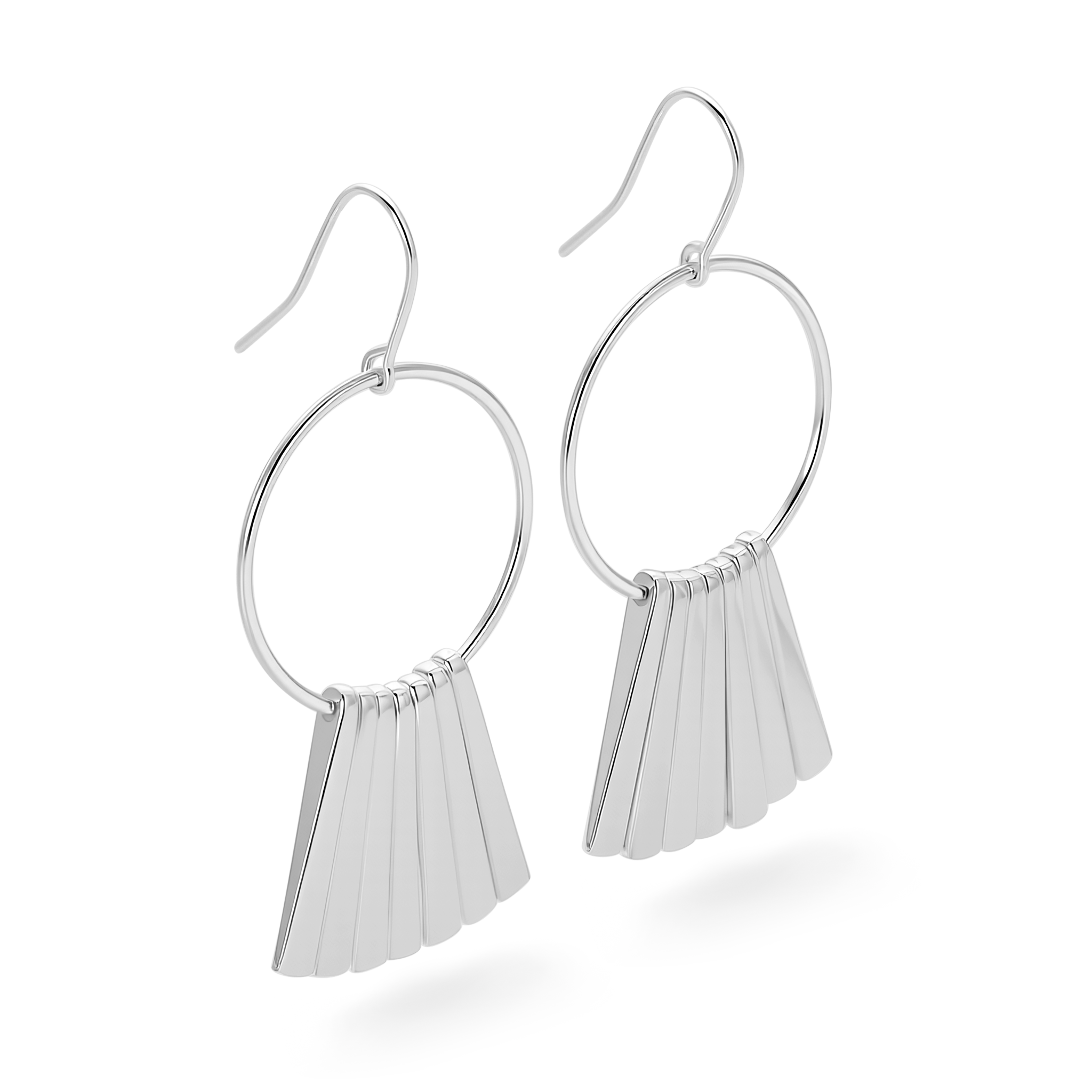 Linea French Hooks Silver Earrings