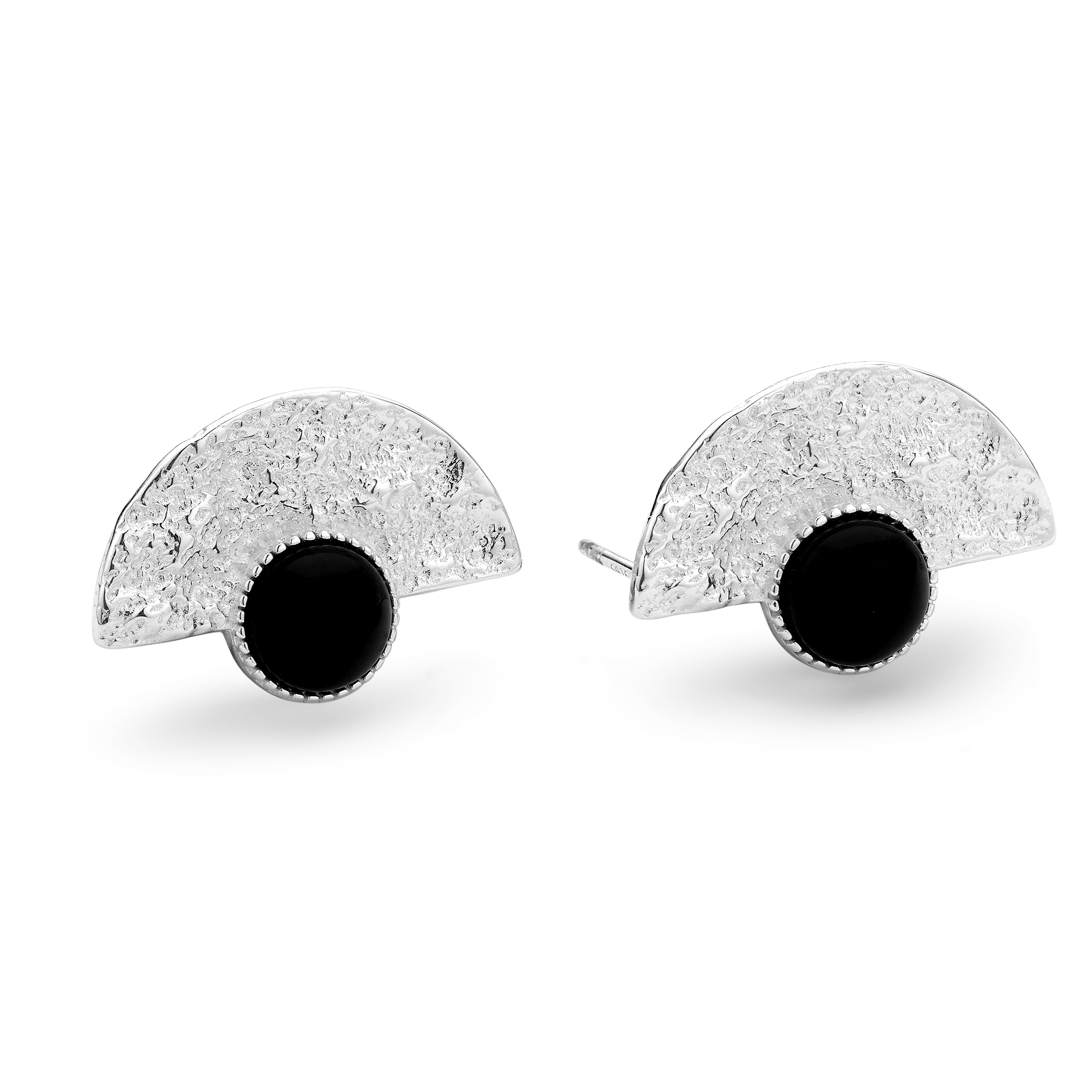 Eclipse Silver Stud Earrings