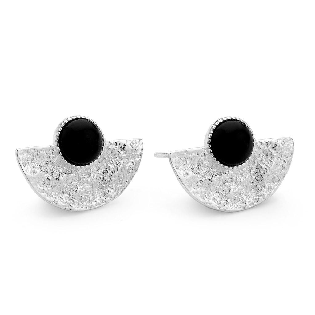 Eclipse Silver Stud Earrings