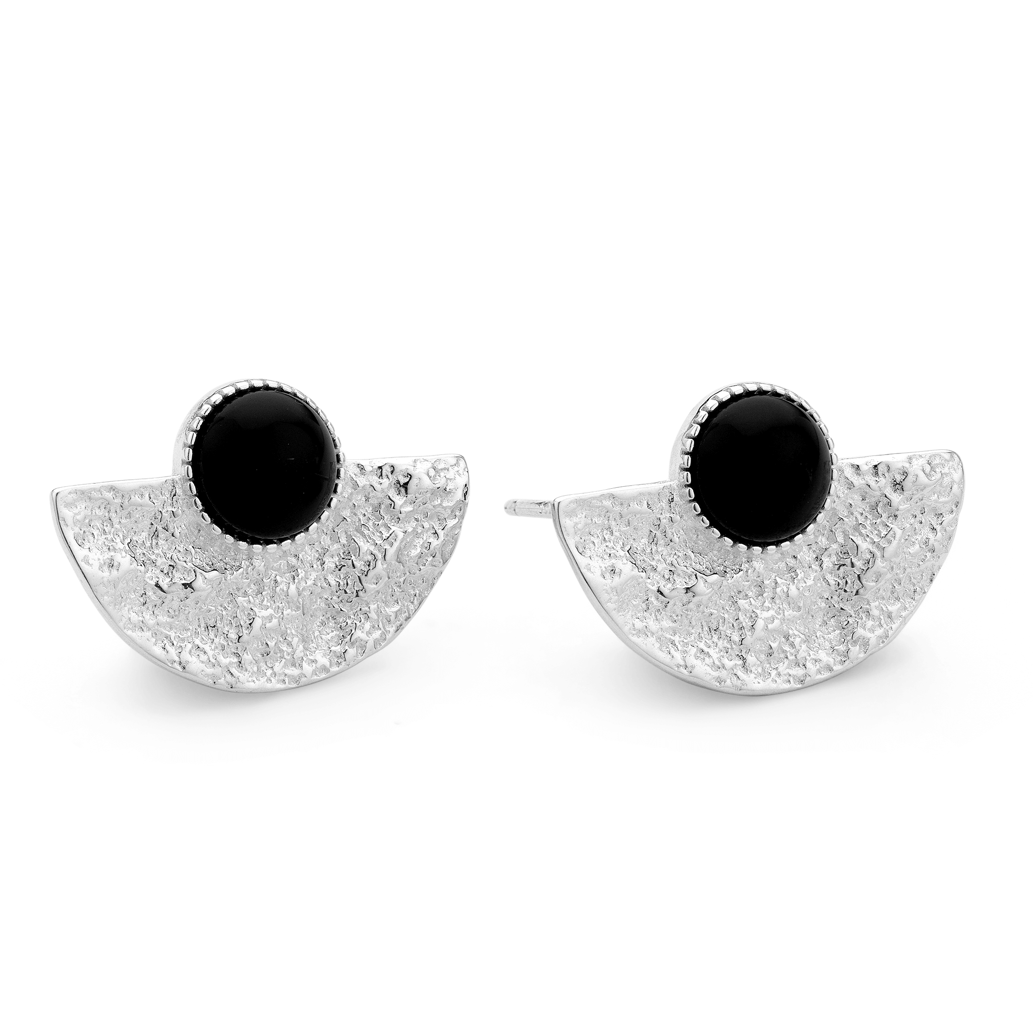 Eclipse Silver Stud Earrings
