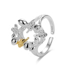 Olive Whisper Silver Ring