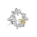 Olive Whisper Silver Ring