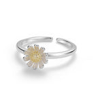 Floral Serenity Silver Ring