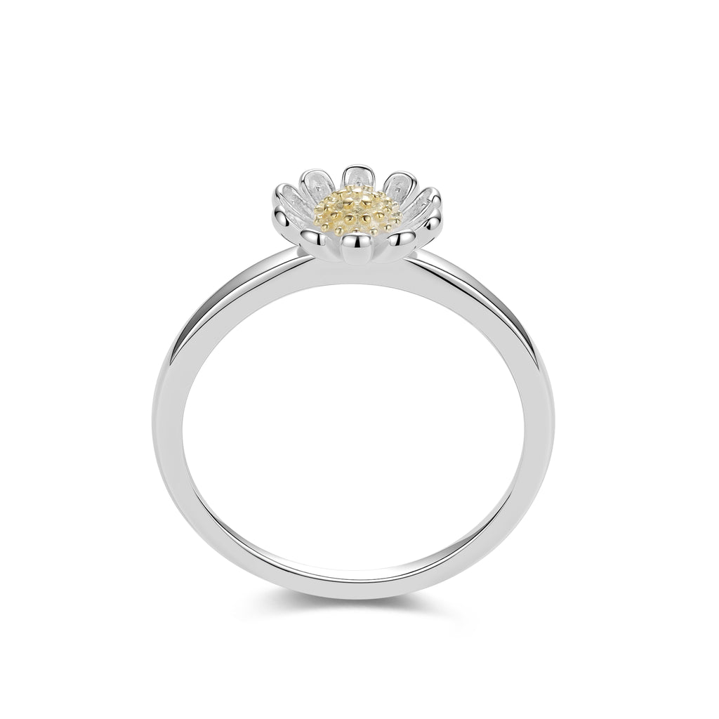 Floral Serenity Silver Ring