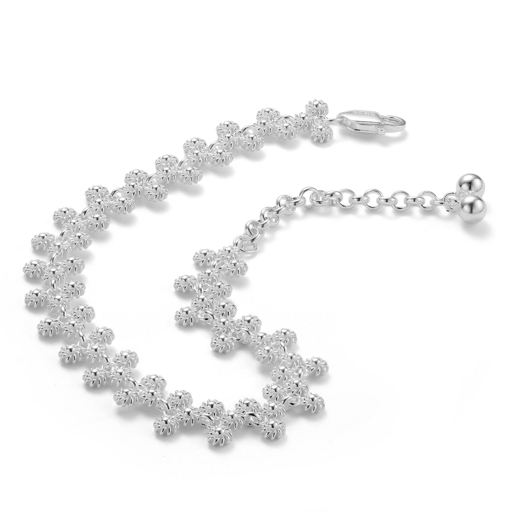 Wildflower Silver Chain Bracelet