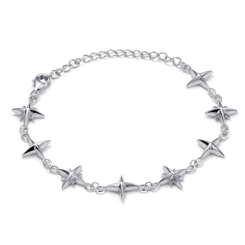 Celestial Bloom Silver Bracelet