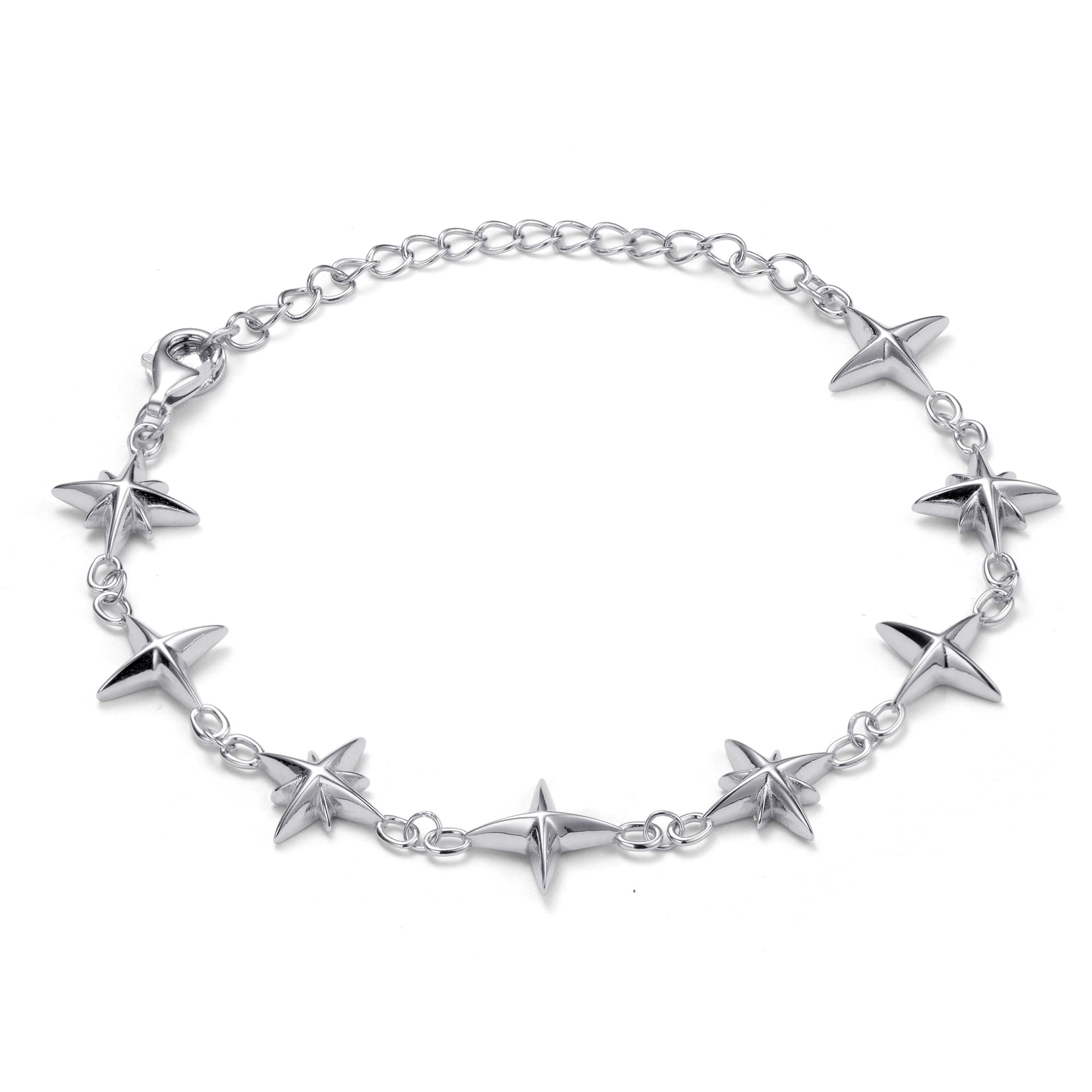 Celestial Bloom Silver Bracelet