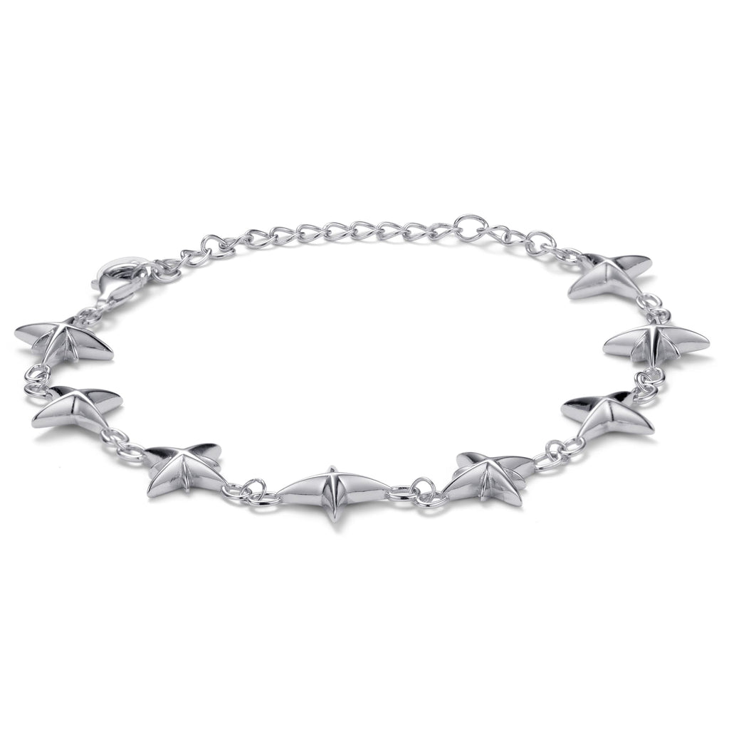 Celestial Bloom Silver Bracelet