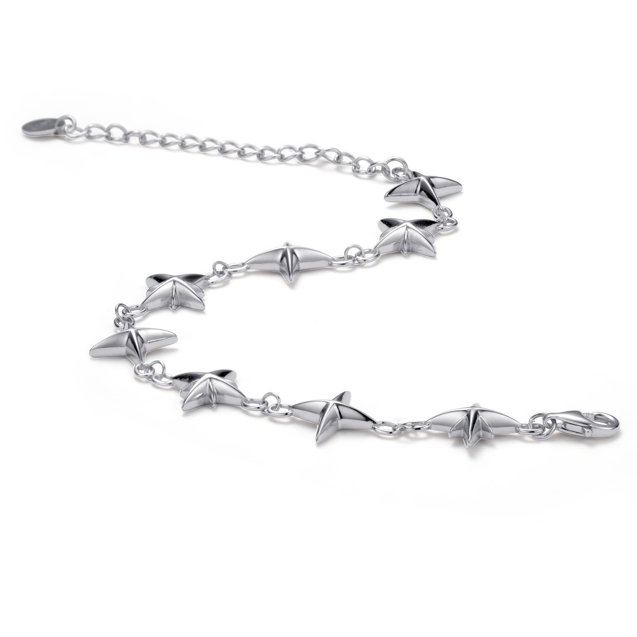 Celestial Bloom Silver Bracelet