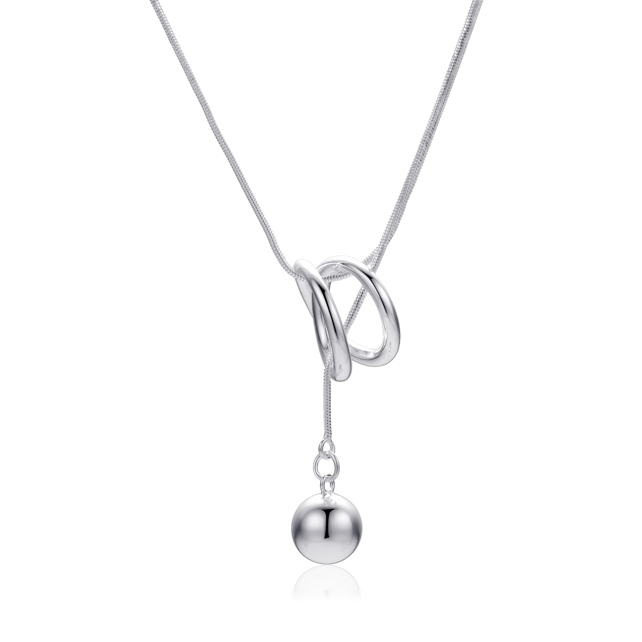 Silver Infinity Drop Necklace