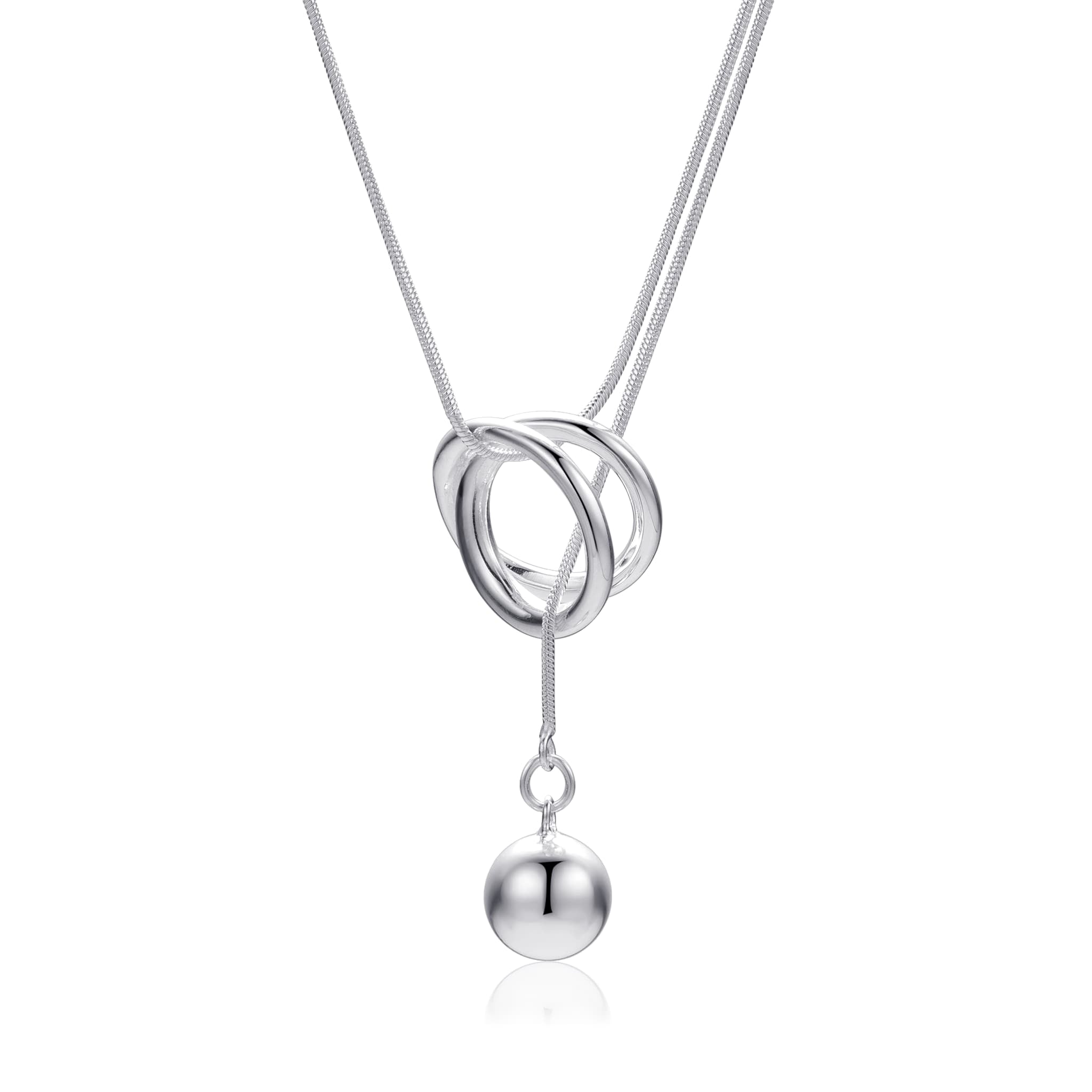 Silver Infinity Drop Necklace