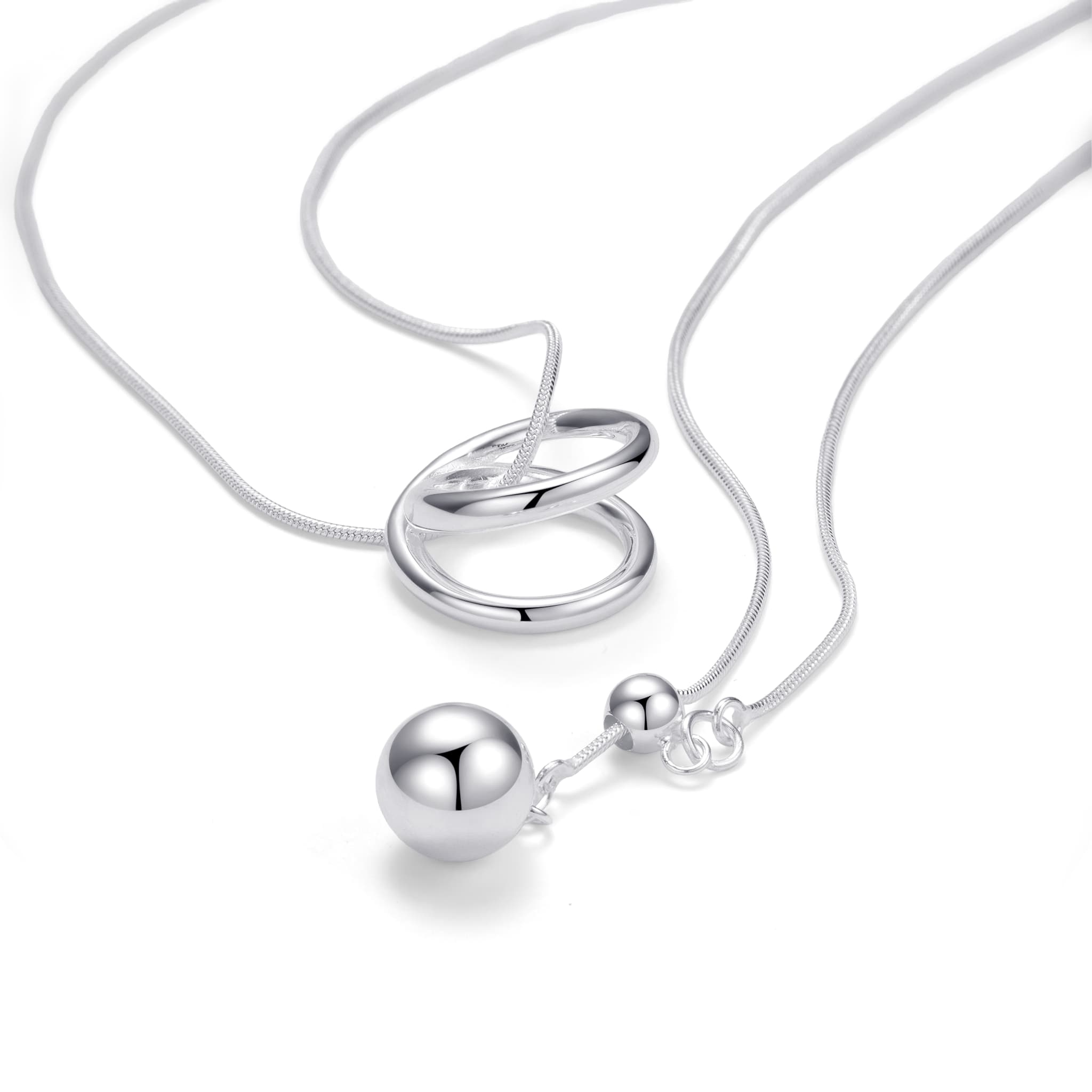 Silver Infinity Drop Necklace