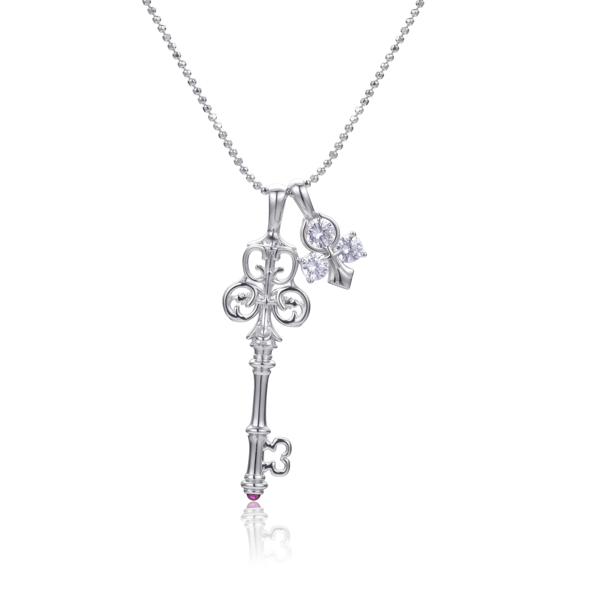 Frostleaf Key Pendant Necklace