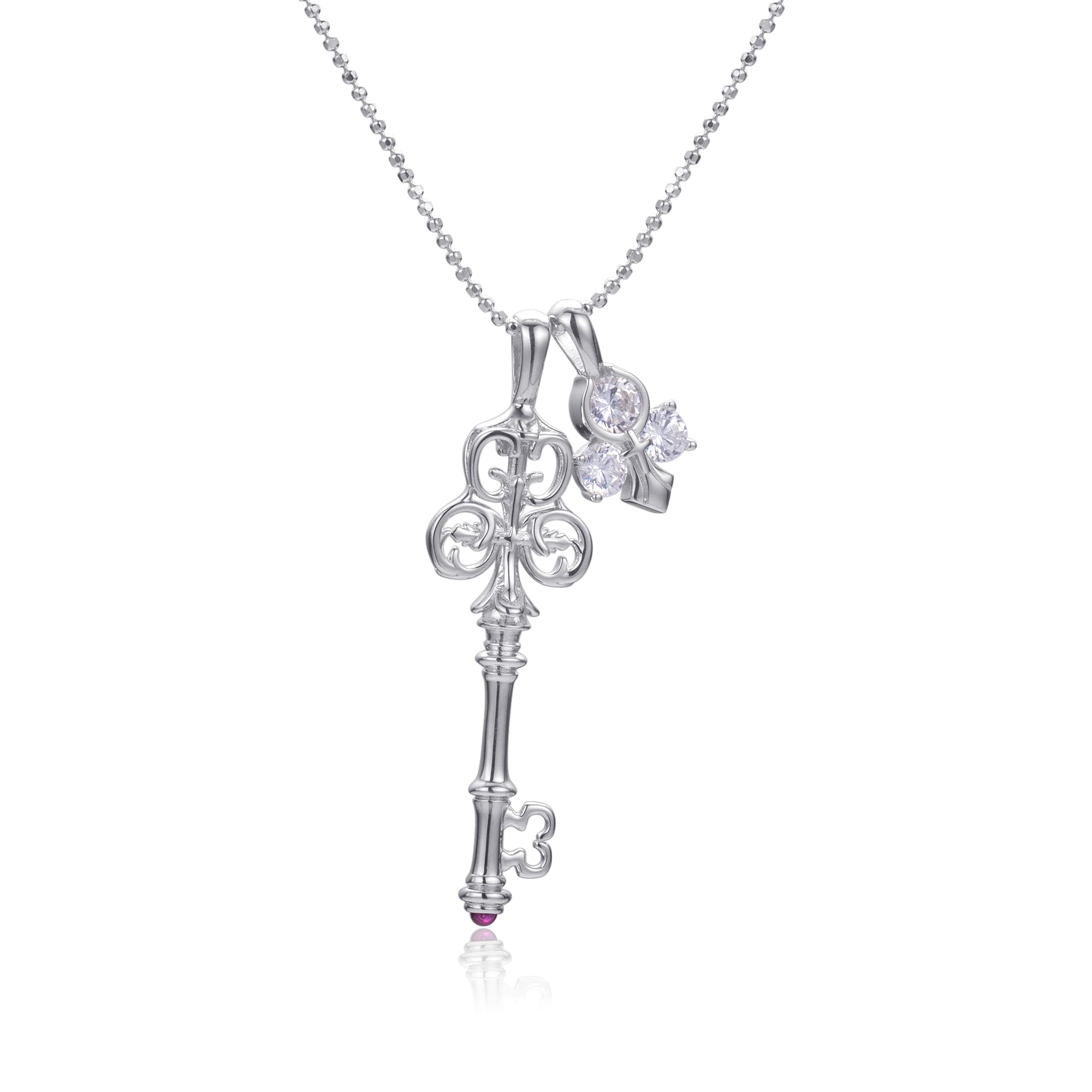 Frostleaf Key Pendant Necklace