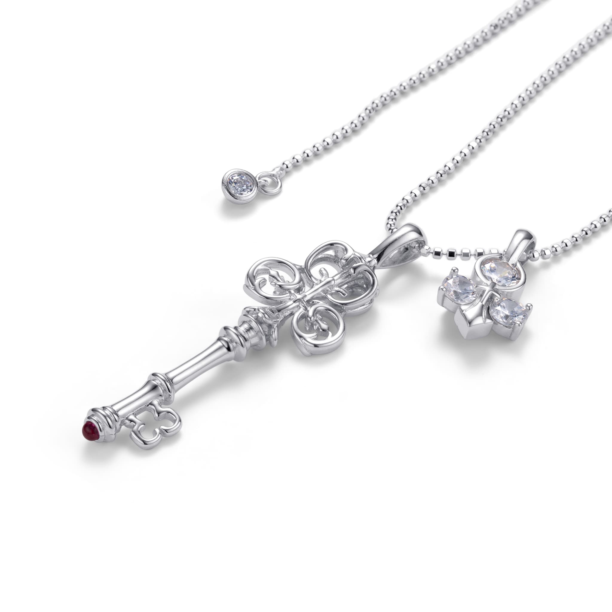 Frostleaf Key Pendant Necklace