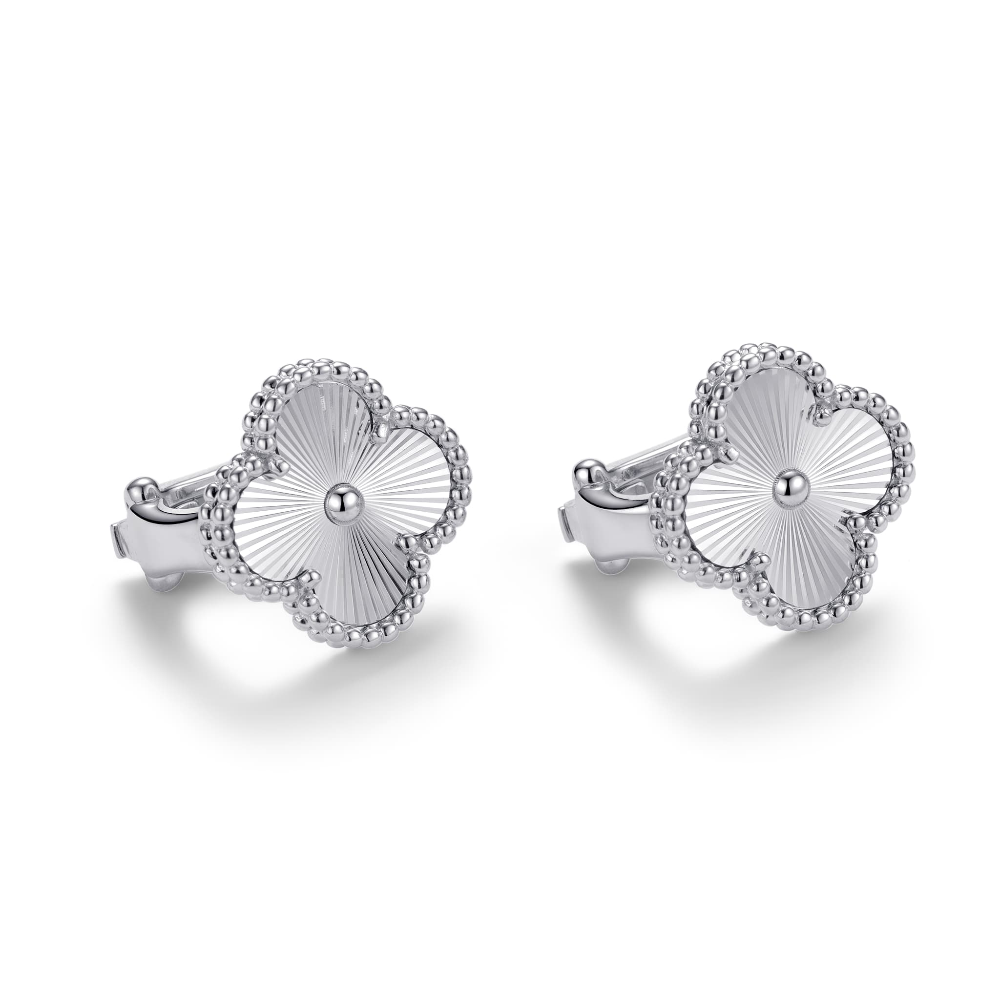 Luminous Silver Halo Earrings