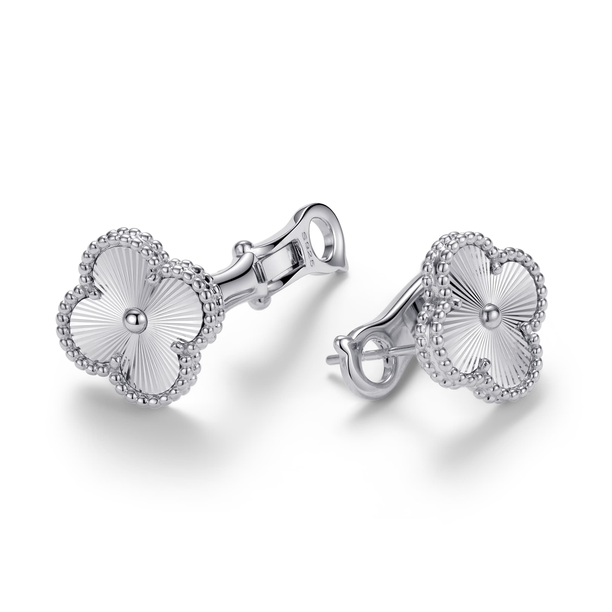Luminous Silver Halo Earrings