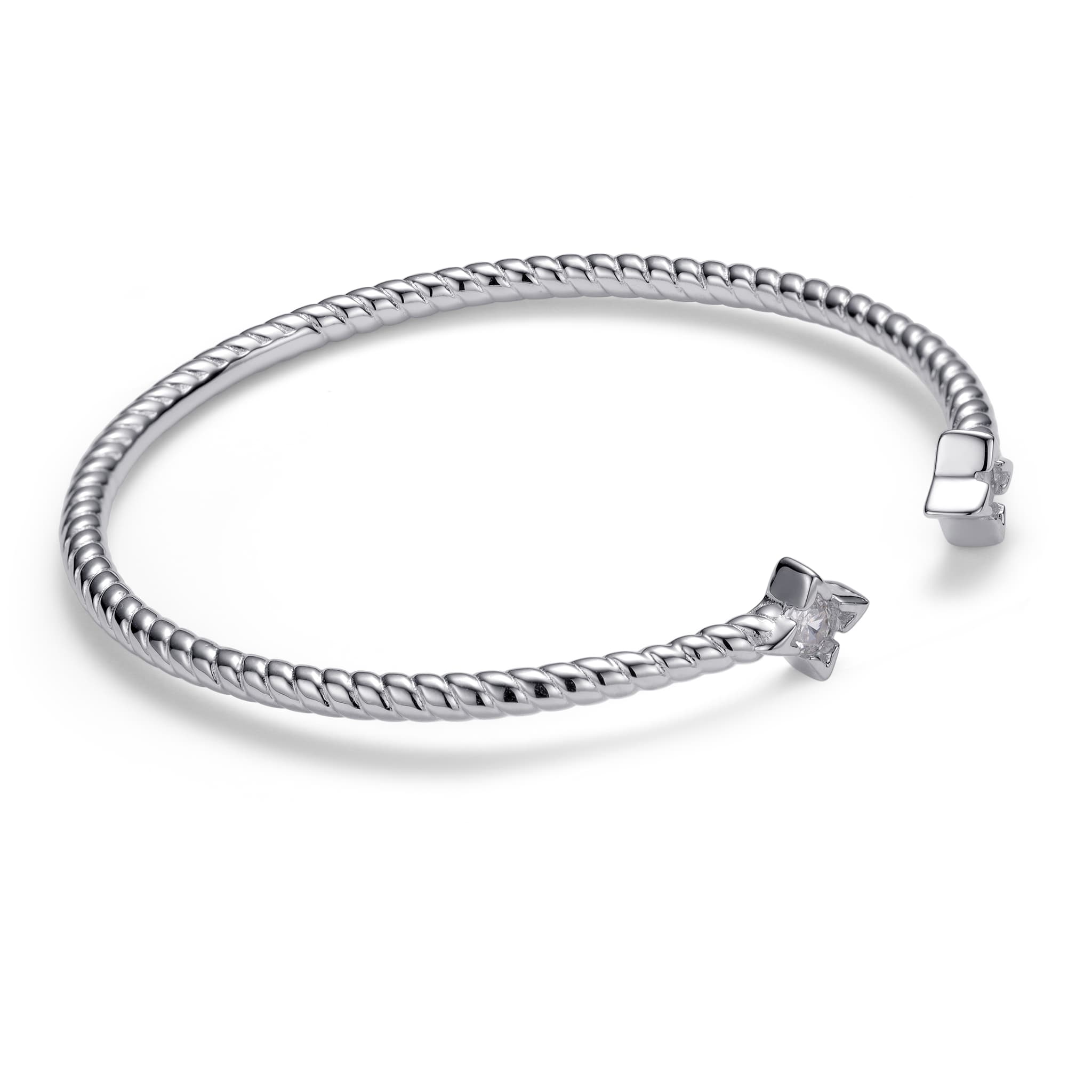 Twist Line Open Cuff Bracelet