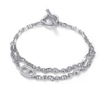 Linea Toggle Silver Bracelet