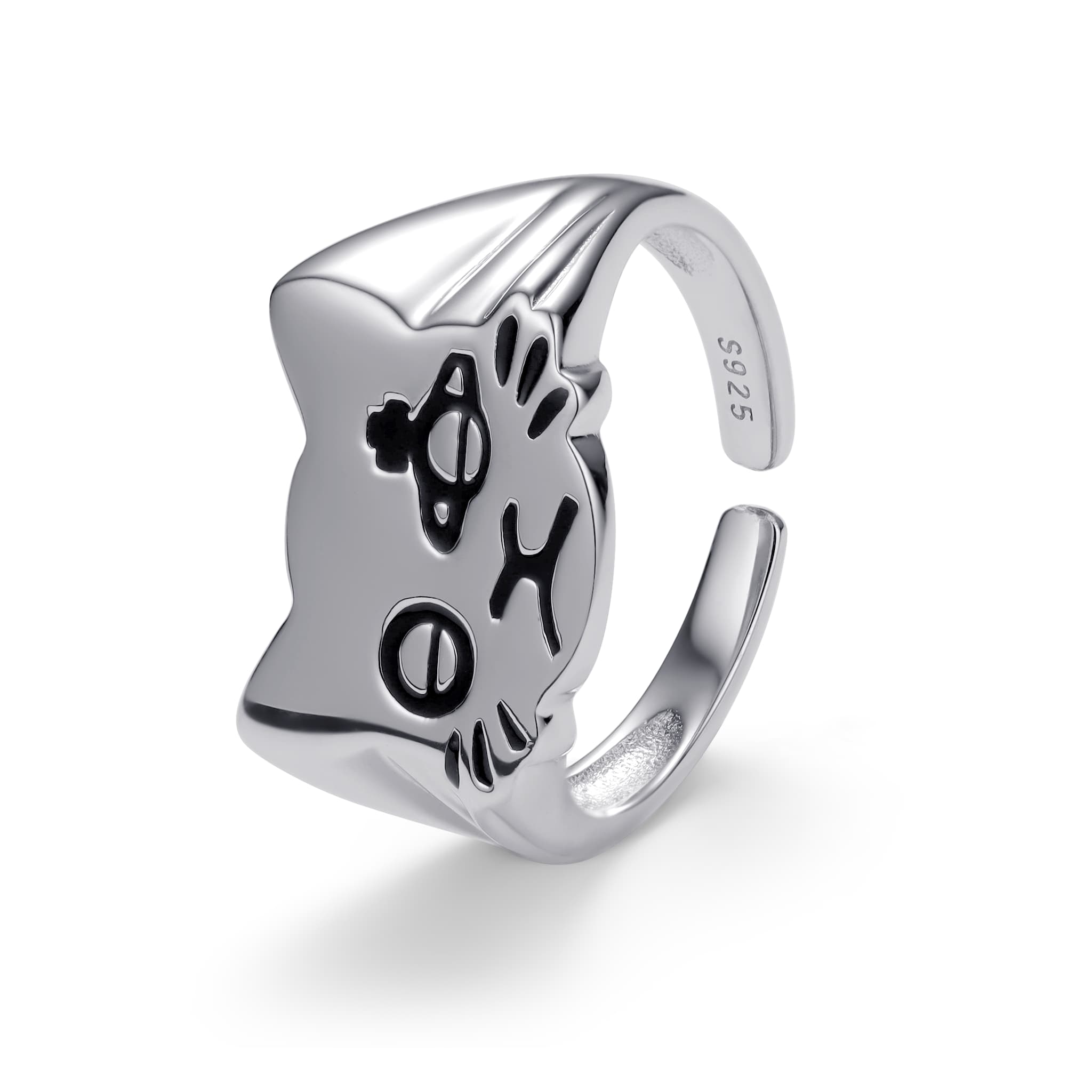 Dreamy Cat Silver Ring