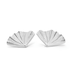 Ginkgo Breeze Silver Stud Earrings