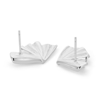 Ginkgo Breeze Silver Stud Earrings