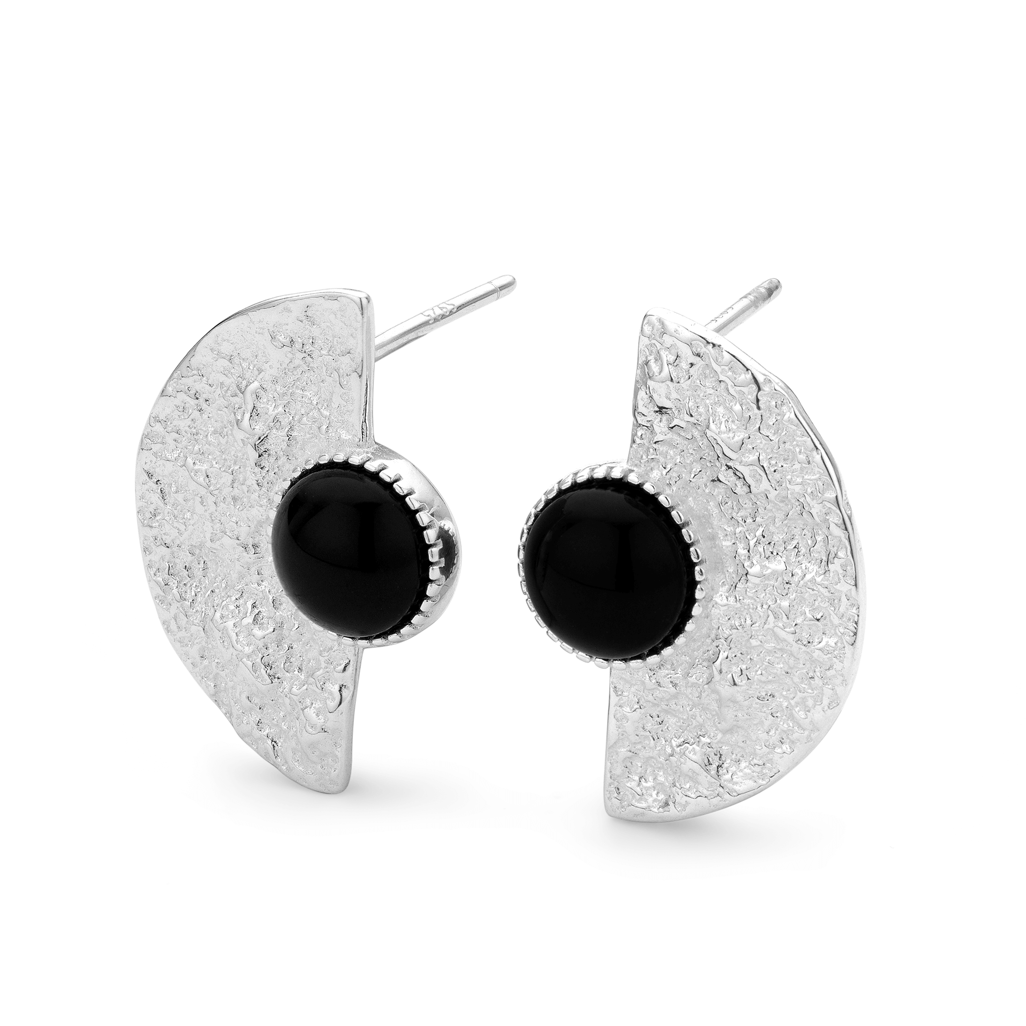 Eclipse Silver Stud Earrings