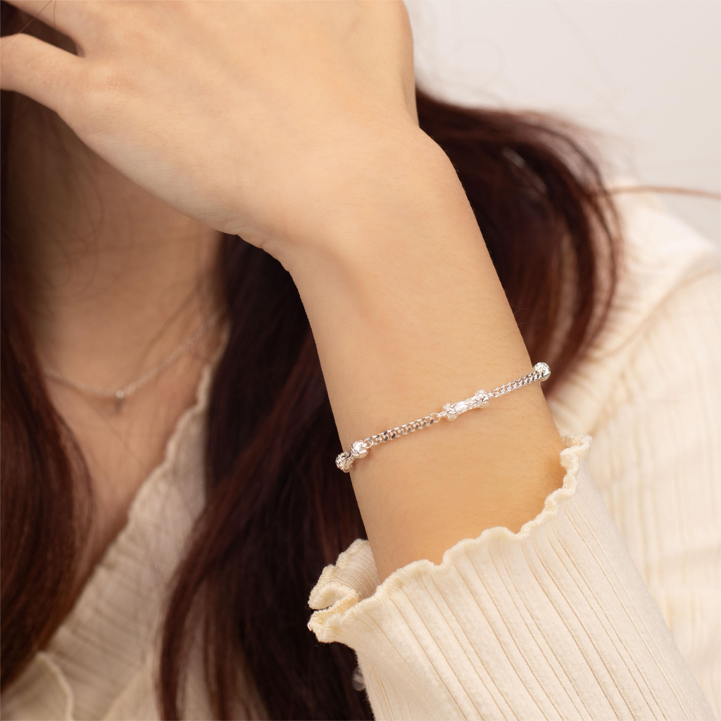 Silver Grove Bone Chain Bracelet