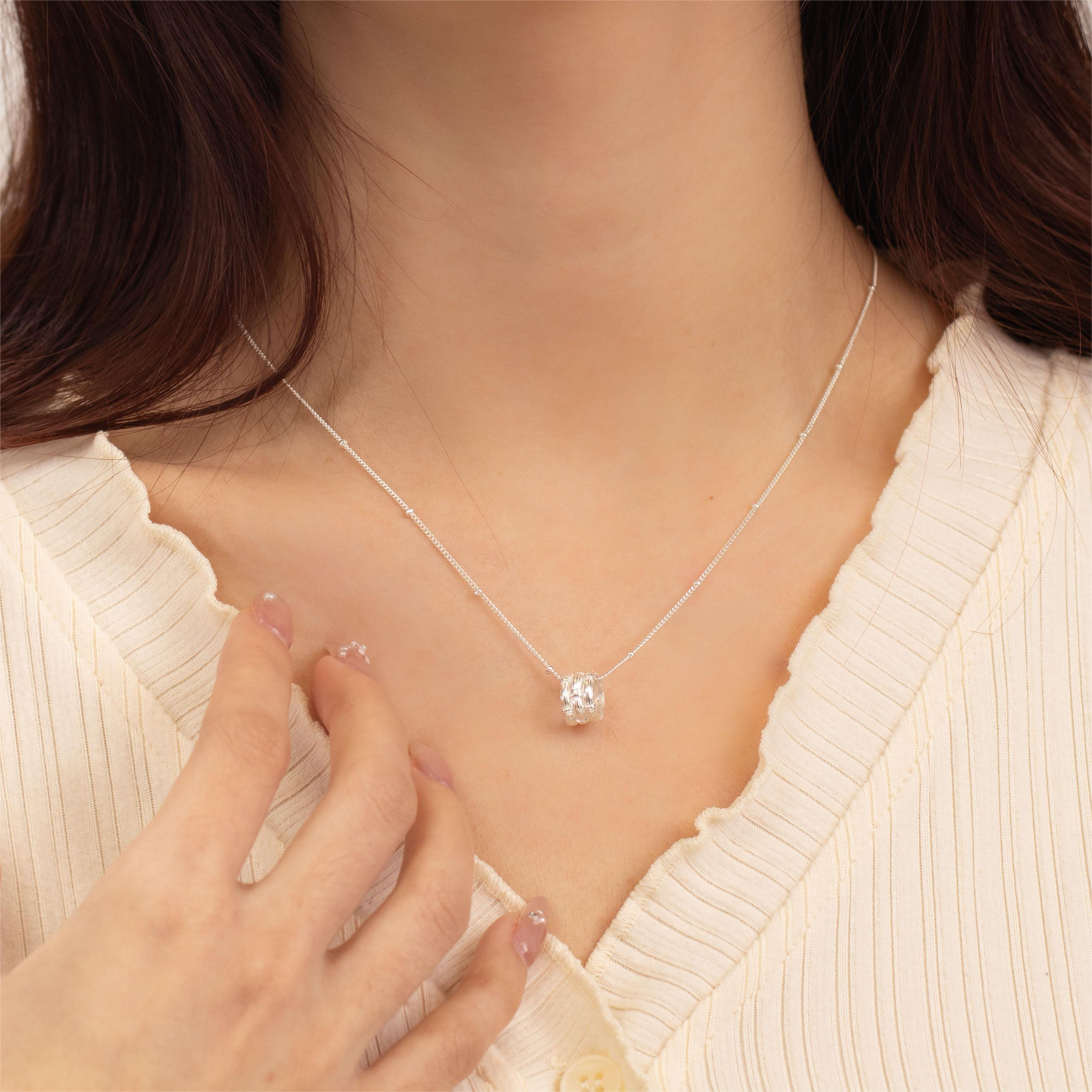 Willow Flow Silver Pendant Necklace