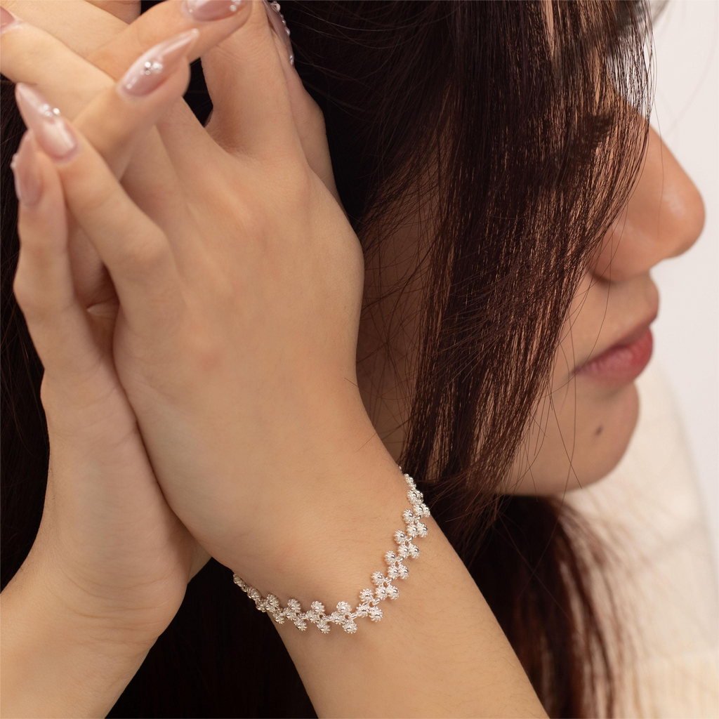 Wildflower Silver Chain Bracelet